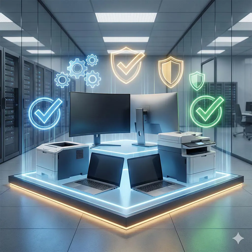 Auditório de evento com suporte local na locação de equipamentos e infraestrutura de TI.