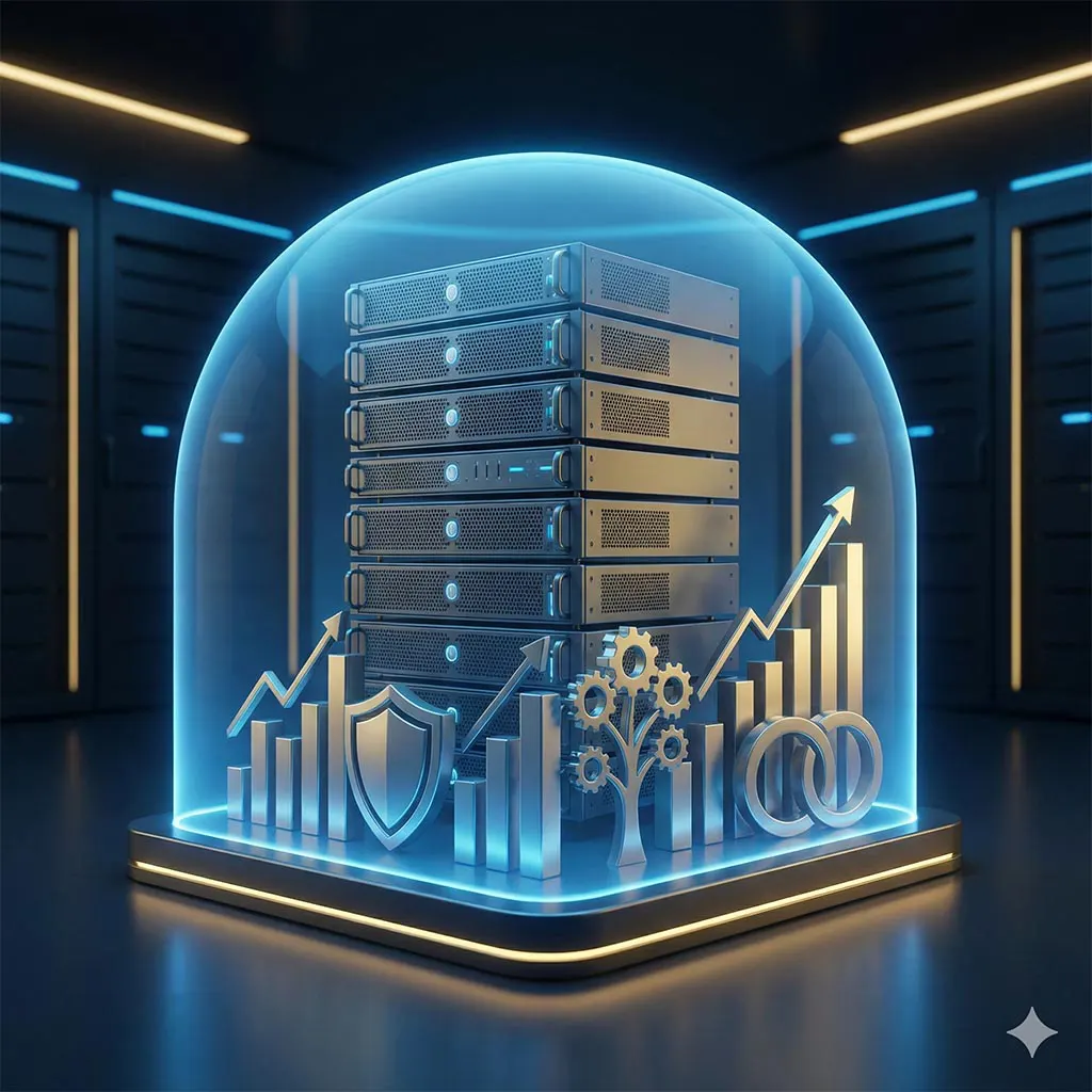 Interface de rede e escala: locação de servidores para crescer sem imobilizar capital da empresa.